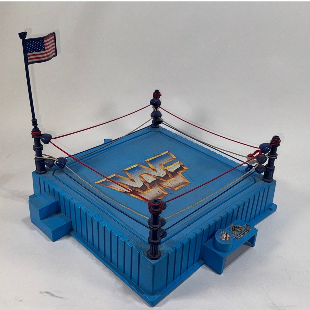 Vtg 1990 Hasbro WWF Wrestling Ring 1989 Titan Sports